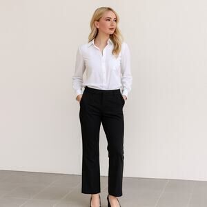 Peachoo+Krejberg Black Cotton Wide Leg Pant size 36